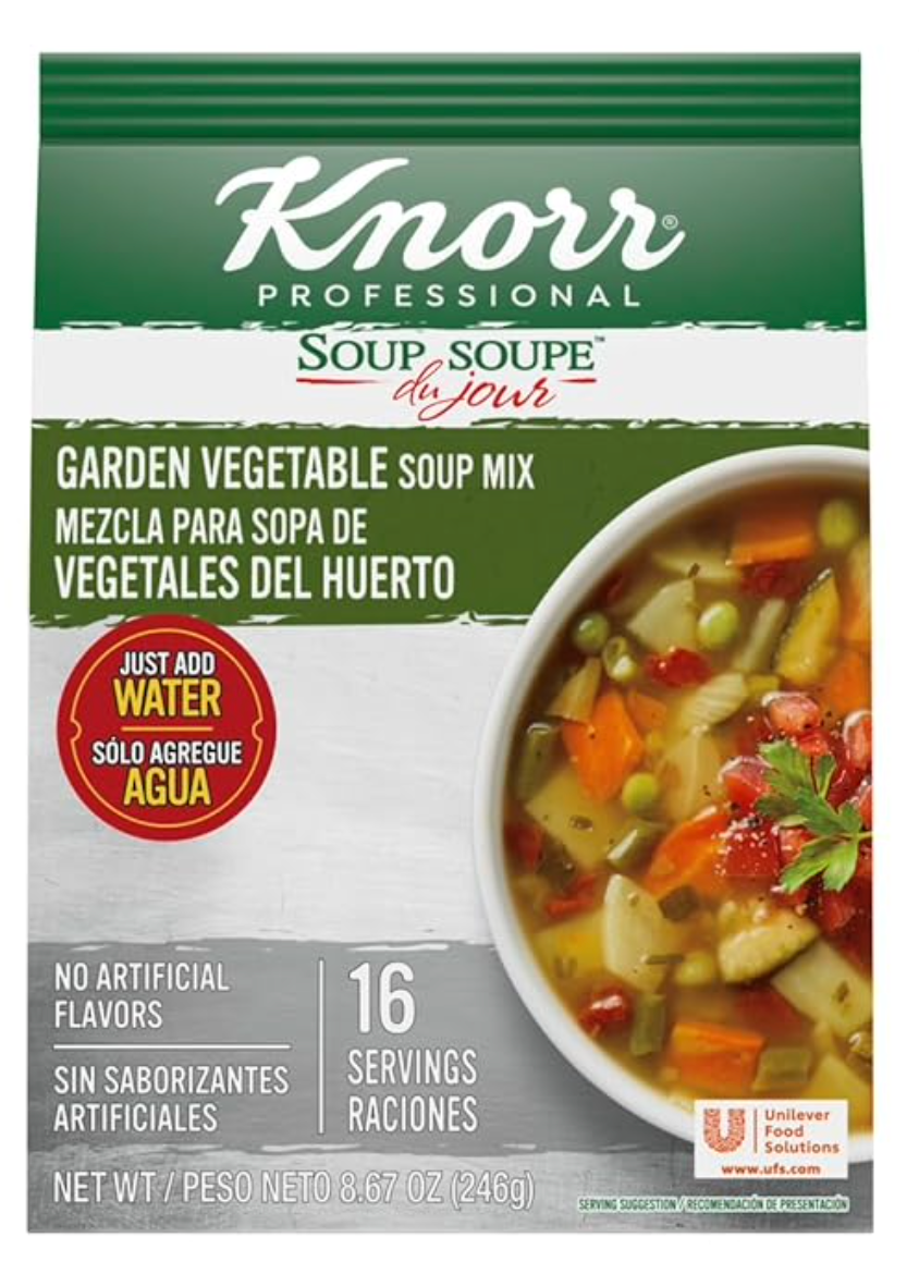 크노르 Knorr 프로페셔널 업소용 가든 야채 스프 믹스 246g 3개 (48인분)