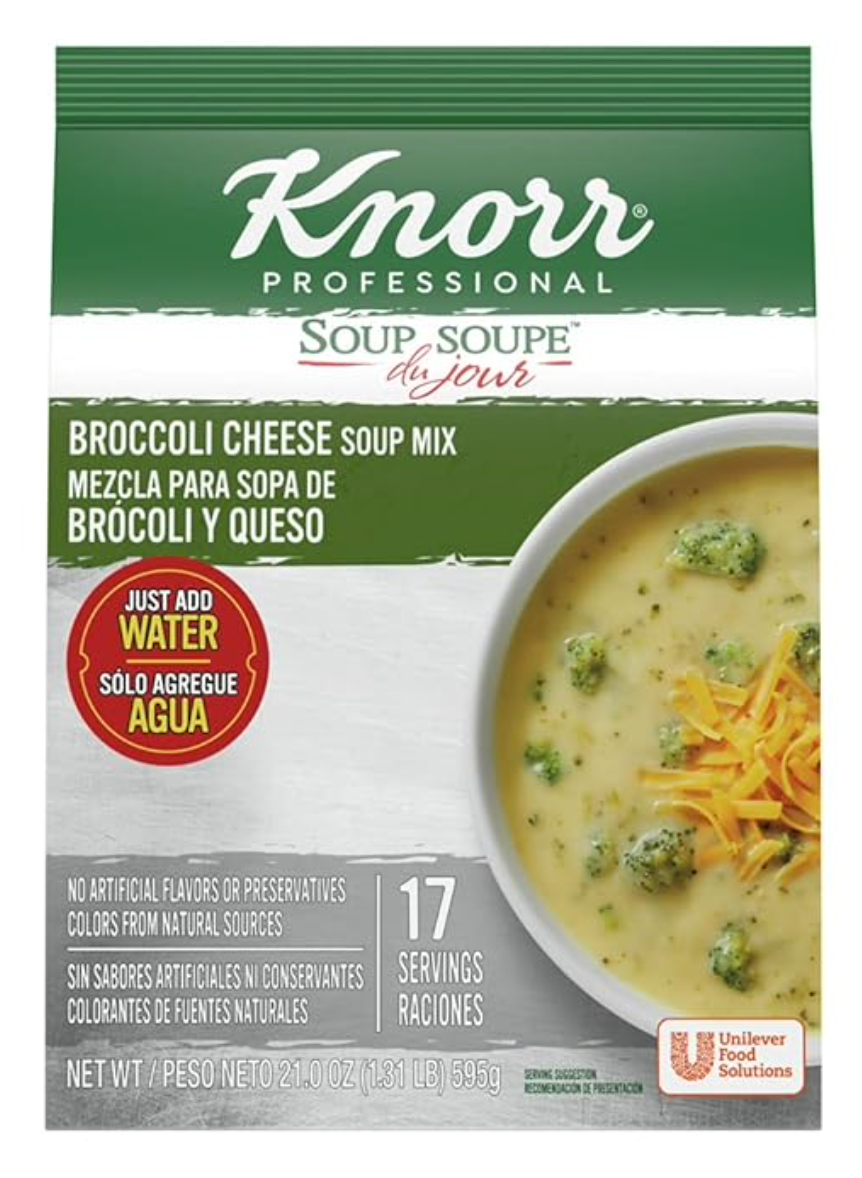 크노르 Knorr 프로페셔널 업소용 브로콜리 치즈 크림 스프 믹스 595g 3개 (51인분)