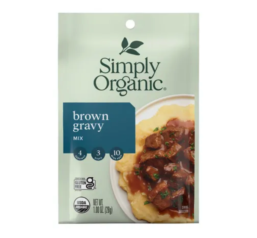 심플리 오가닉 Simply Organic 유기농 글루텐-프리 그레이비 믹스 - 브라운 28g 12개
