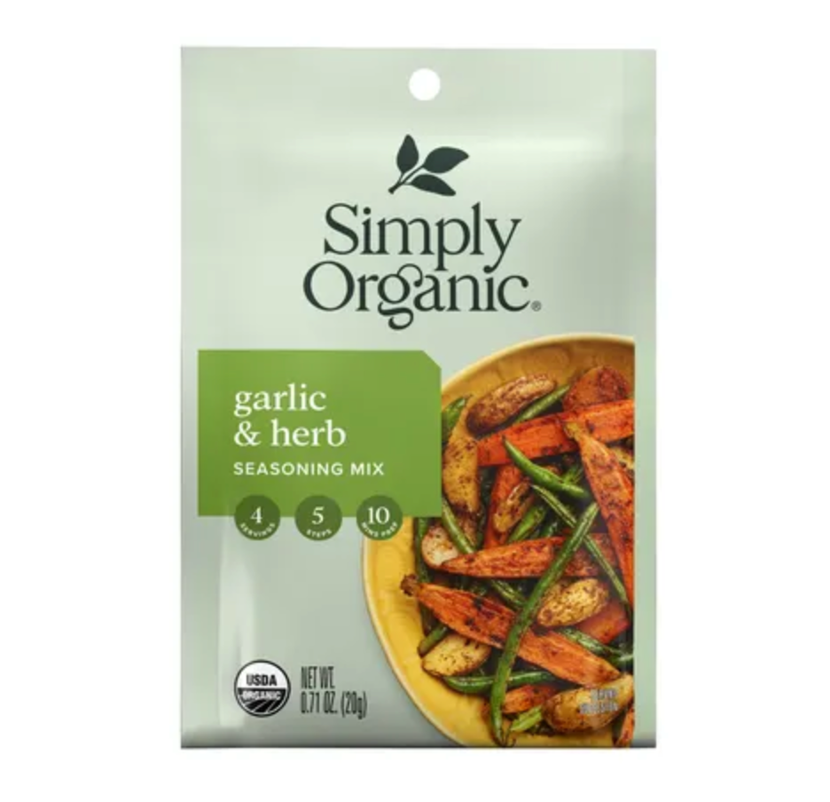 심플리 오가닉 Simply Organic 유기농 갈릭 & 허브 시즈닝 믹스 20g 12개