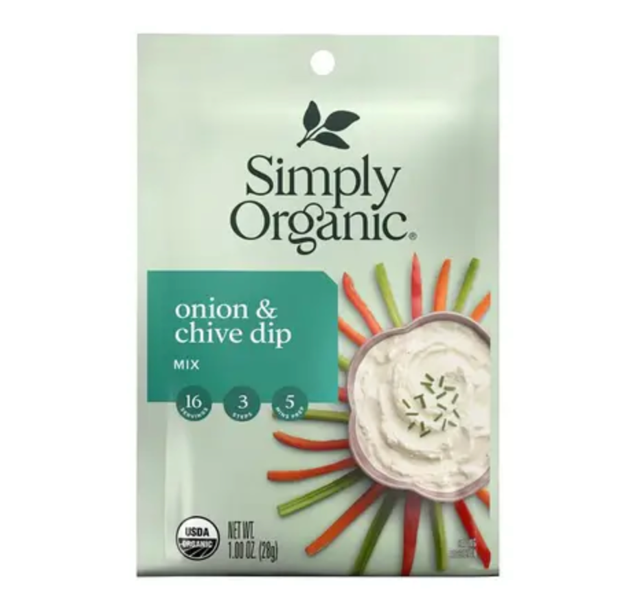 심플리 오가닉 Simply Organic 유기농 어니언 & 차이브 딥 믹스 28g 12개