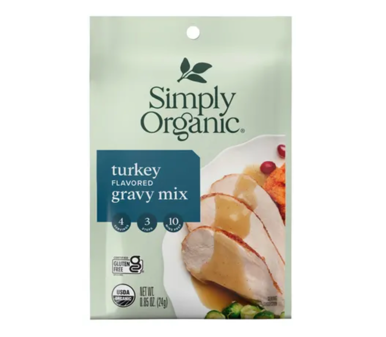 심플리 오가닉 Simply Organic 유기농 글루텐-프리 그레이비 믹스 - 터키 (칠면조맛) 24g 12개