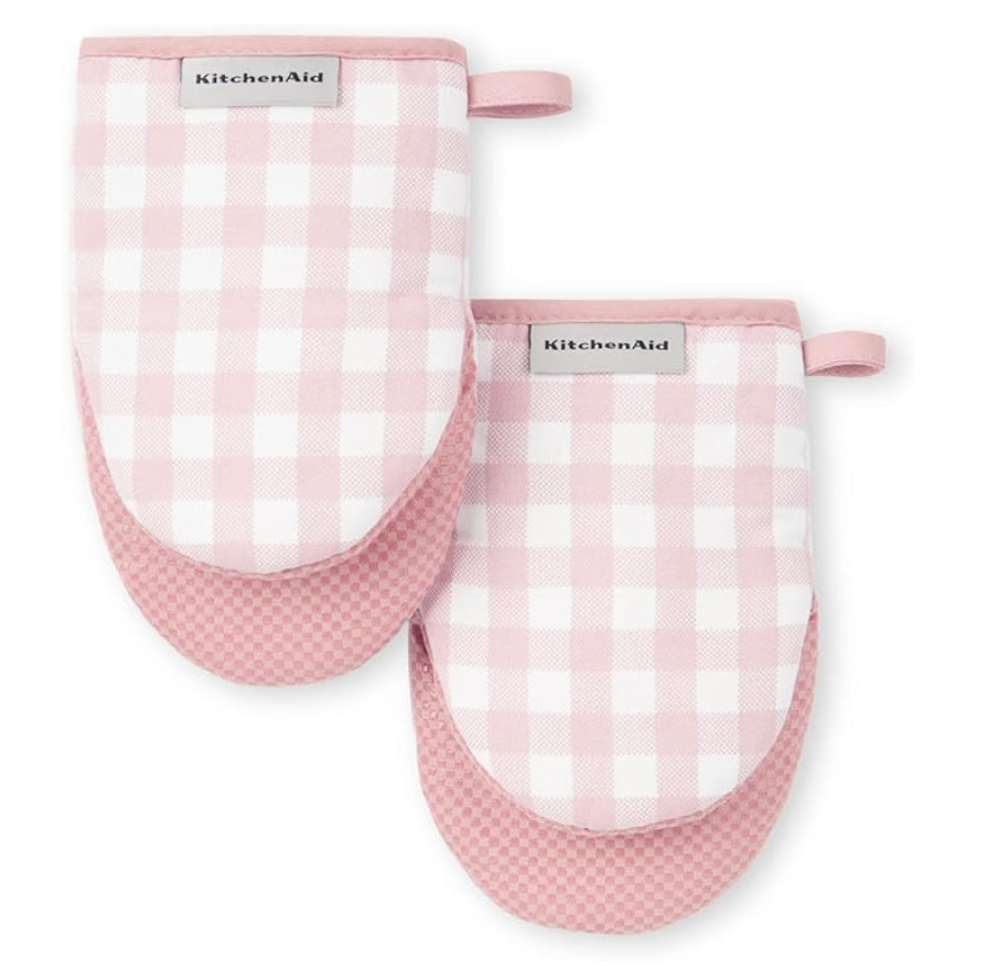 키친에이드 KitchenAid 260°C 내열 순면 오븐 장갑 Gingham 8 x 5.5" 2ct *7가지 색상*