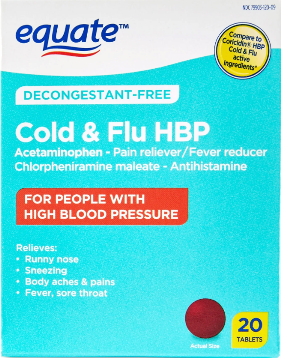 12+ 이퀘이트 고혈압환자 콜드 + 플루 (감기•독감) 20정 3개 (60정)