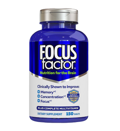 포커스팩터 기억력•집중력•주의력 향상 + 멀티비타민 150정