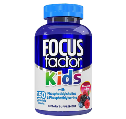 4+ 포커스팩터 키즈 기억력•집중력•주의력 향상 츄어블 150정