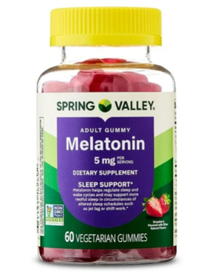 스프링밸리 Non-GMO 약물-프리 멜라토닌 2.5mg 수면유도 젤라틴-프리 거미 60정
