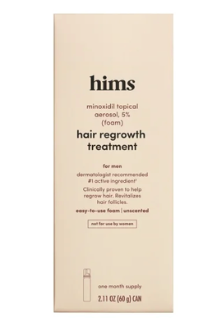 힘즈 남성 미녹시딜 5% 모발 재생 트리트먼트 무향 폼 60g (1개월) *FDA 승인*