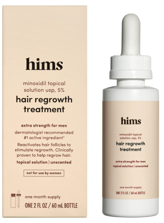 힘즈 미녹시딜 5% 모발 재생 트리트먼트 무향 솔루션 60ml (1개월) *FDA 승인*