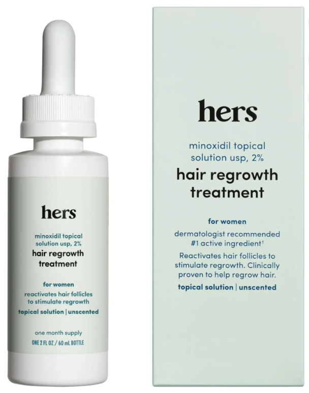 허즈 미녹시딜 2% 여성 탈모 트리트먼트 무향 솔루션 60ml (1개월 ) *FDA 승인*