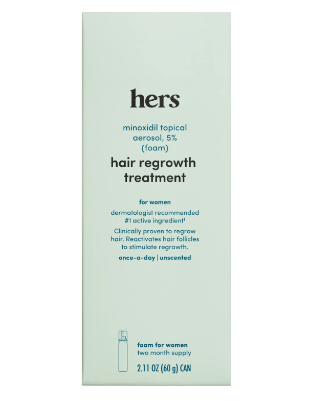 허즈 여성 미녹시딜 5% 모발 재생 트리트먼트 무향 폼 60g (2개월) *FDA 승인*