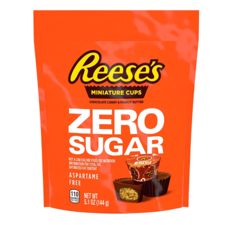 허쉬 제로슈가 아스파담-프리 리세스 땅콩버터 컵 144g 2팩 (288g)