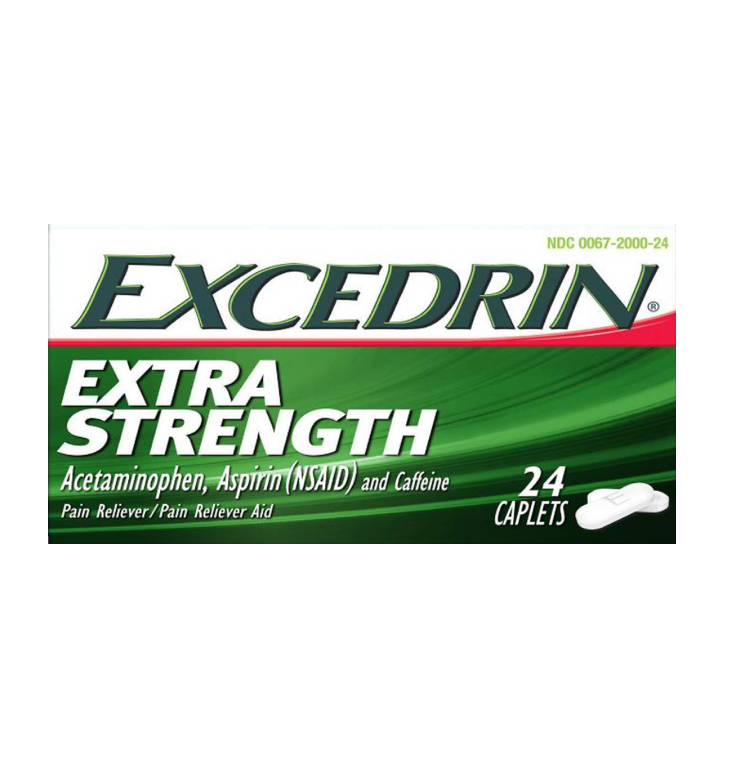 엑시드린 엑스트라 스트렝스 아세트아미노펜 250mg + 아스피린 250mg + 카페인 65mg 24정