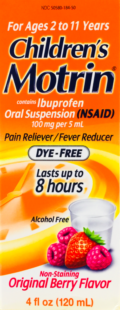 2+ 모트린 Motrin 칠드런 아이부프로펜 100mg 무색소 시럽 120ml 3병 (360ml)