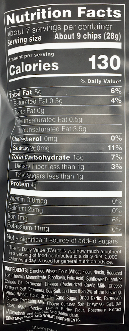스테이시 Stacy Non-GMO 파마산 갈릭 & 허브 피타 칩 453g