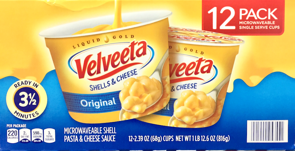 크래프트 Kraft 벨비타 쉘 맥앤치즈 전자렌지컵 12개 (816g)