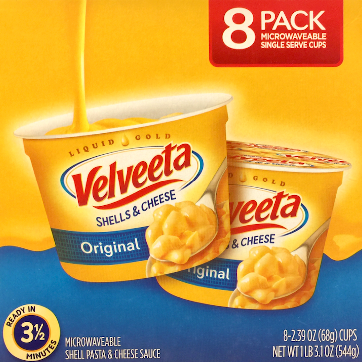 크래프트 Kraft 벨비타 쉘 맥앤치즈 전자렌지컵 8개 (544g)