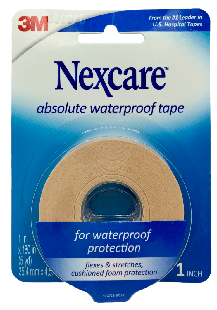 3M 넥스케어 라텍스-프리 의료용 방수 테이프 2.5cm x 4.5m