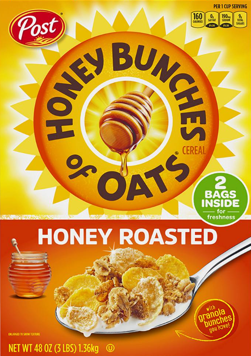 포스트 Post 허니번치오브오츠 허니 로스티드 시리얼 680g 2개 (1.36kg)