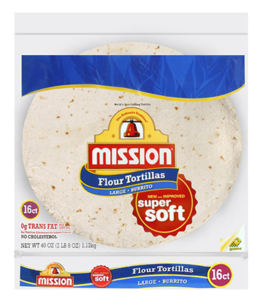 미션 Mission 브리또 밀가루 토틸라 70g 16ct (1.13kg)