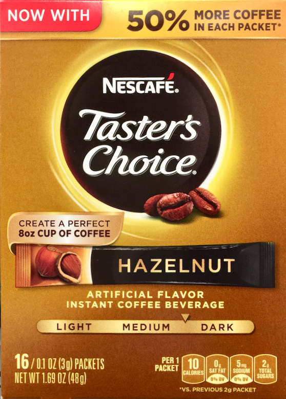 네스카페 Nescafe 테이스터스초이스 헤이즐넛 인스턴트 커피 싱글서브 16ct 4개