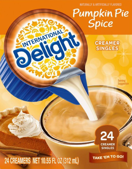 인터내셔널 딜라이트 International Delight 펌킨파이 스파이스 액상 크리머 캡슐 24pc *가을한정판*
