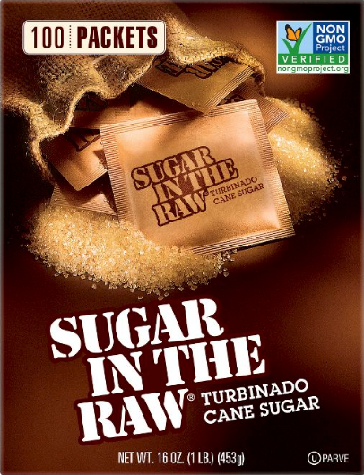 인더로 In-the-Raw Non-GMO 터비나도 설탕 싱글 100ct (453g)