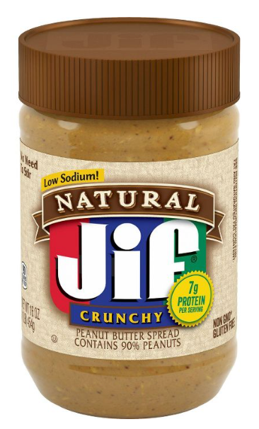 스머커 Smucker's 지프 Non-GMO 내추럴 크런치 땅콩 버터 454g