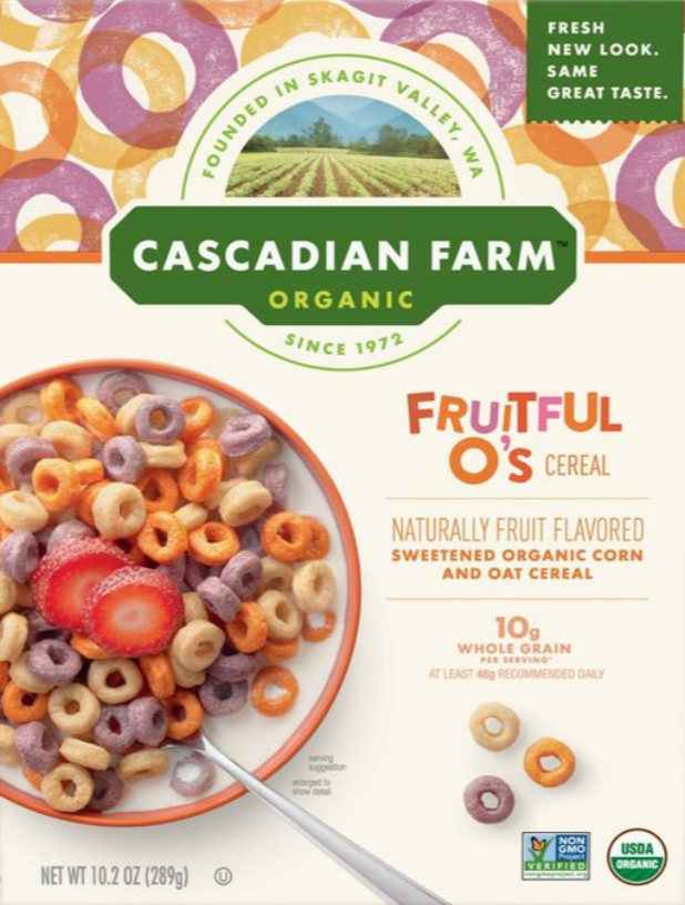 제너럴밀즈 General Mills 캐스캐디언팜 유기농/Non-GMO 후르트풀 오 시리얼 289g