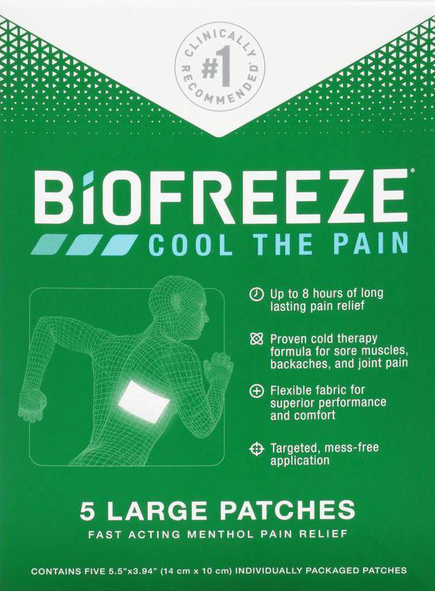 바이오프리즈 Biofreeze 파스 10 x 13cm 5매
