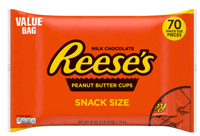 허쉬 리세스 글루텐-프리 땅콩버터 밀크초콜렛 스낵사이즈 75pc (1.2kg)