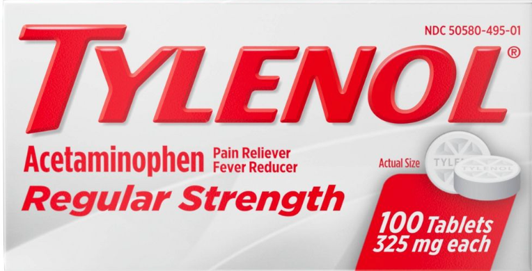 타이레놀 아세트아미노펜 325mg 100정