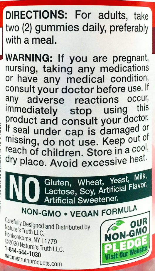 네이처스트루쓰 Non-GMO 젤라틴-프리 애플 사이다 식초 200mg 거미 120정