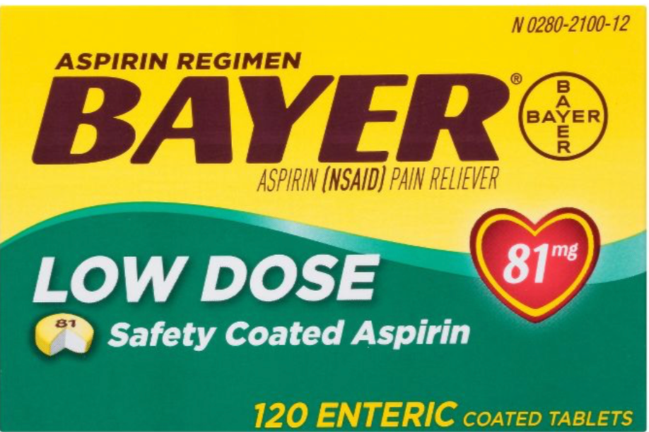바이엘 Bayer 아스피린 81mg 120정