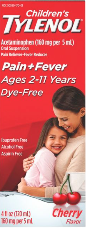 2+ 타이레놀 칠드런 아세트아미노펜 160mg 무색소 시럽 120ml 3병 (360ml)
