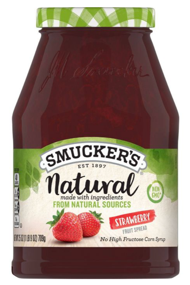 스머커 Smucker's 내추럴 Non-GMO 딸기 스프레드 709g