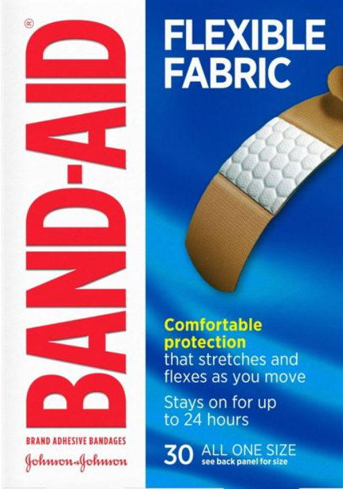 밴드에이드 Bandaid 플렉서블 패브릭 헝겁 밴드 1.9 x 7.6cm 30매 2개 (60매)