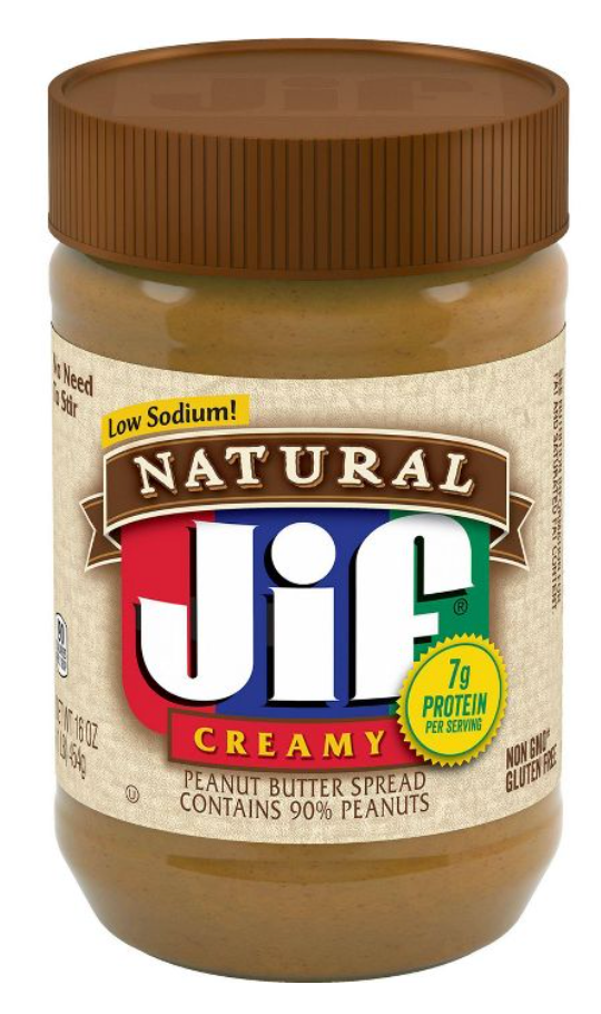 스머커 Smucker's 지프 Non-GMO 내추럴 크리미 땅콩 버터 454g