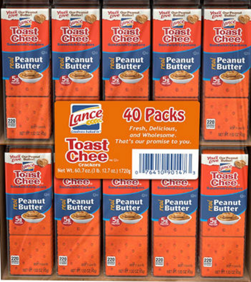 란스 Lance 토스트치 땅콩버터 샌드위치 크래커 스낵팩 40개 (1.72kg)