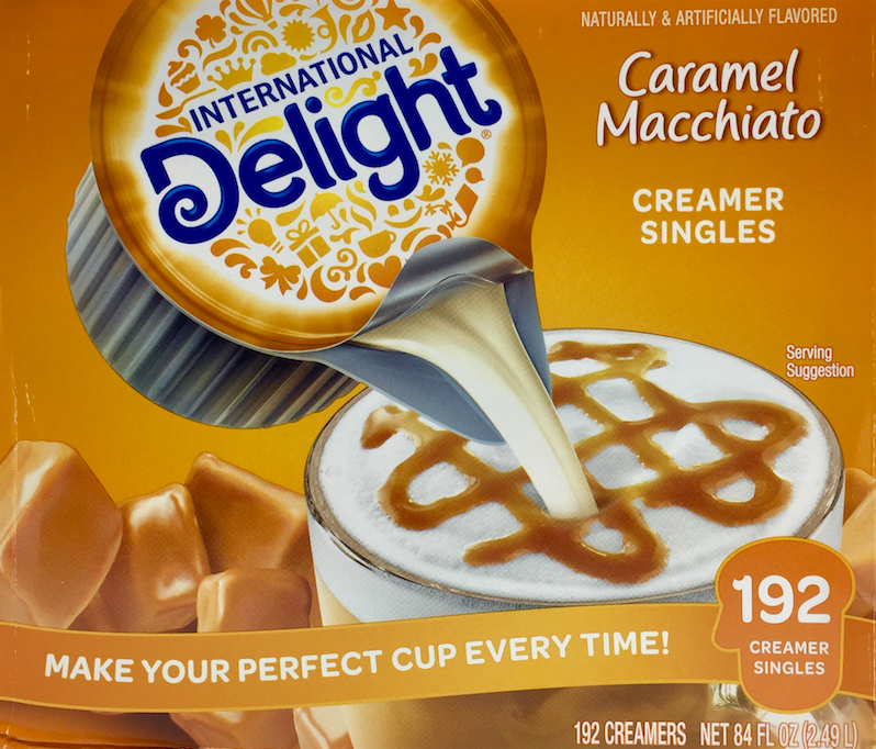 인터내셔널 딜라이트 International Delight 카라멜 마키아또 액상 크리머 캡슐 192pc (2.49L)