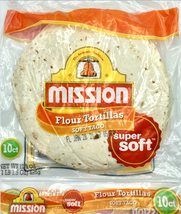 미션 Mission 소프트 타코 밀가루 토틸라 10ct (496g)