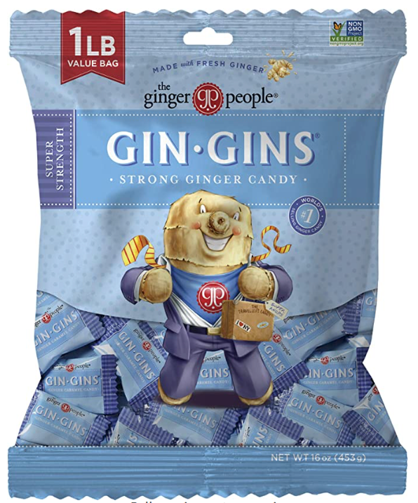 진진스 Gin Gins 진저피플 Non-GMO 수퍼스트랭쓰 생강 30% 하드 캔디 453g *천연 소화제*