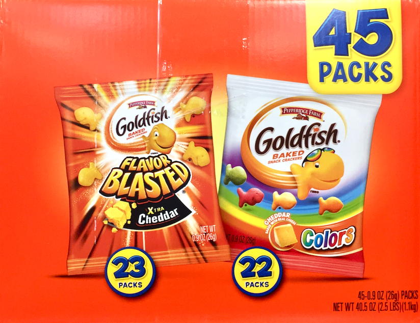 페퍼리지팜 Pepperidge Farm 골드피시 2가지맛 26g 45ct (1.1kg)