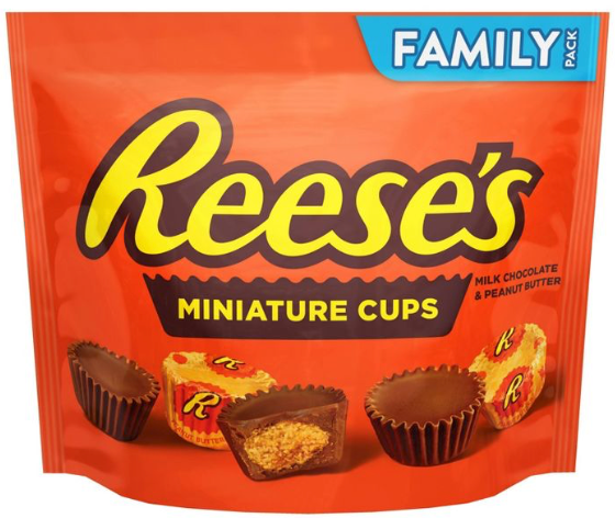 허쉬 리세스 글루텐-프리 땅콩버터 밀크초콜렛 미니어처 494g