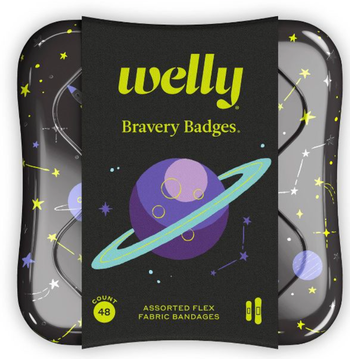 웰리 Welly 라텍스-프리 헝겁밴드 Space 48매