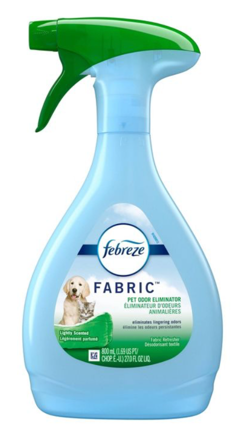 P&G 페브리즈 패브릭 파라벤/프탈레이트-프리 섬유 팻오도 (동물악취) 제거제 800ml