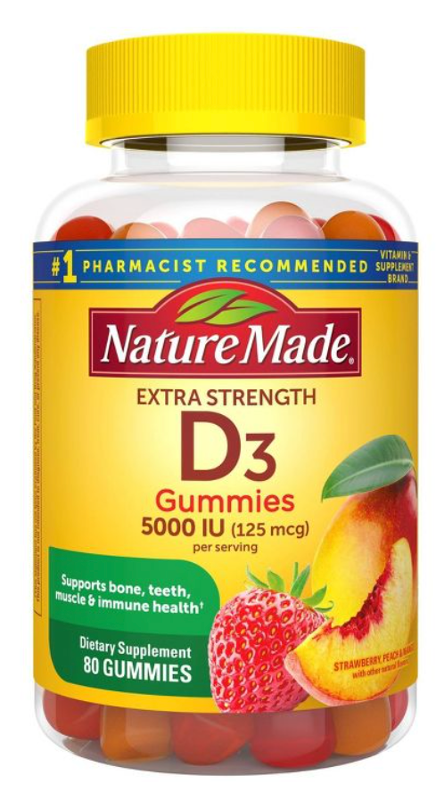 네이처메이드 비타민 D3 2500 IU 거미 90정