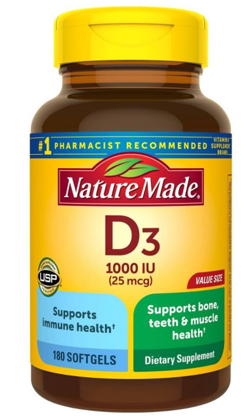 네이처메이드 비타민 D3 1000 IU 180 액정