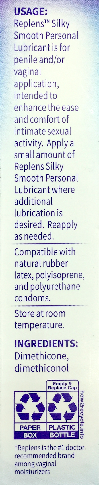 리플렌스 Replens 파라벤/에스트로겐-프리 실키 스무드 러브젤 80ml