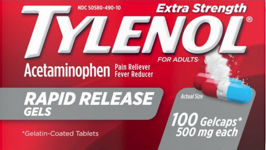 타이레놀 Tylenol 아세트아미노펜 500mg 래피드릴리즈 속방형 젤태블릿 100정